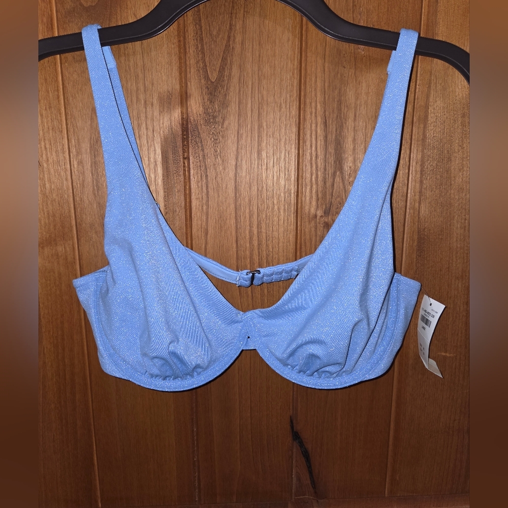 Abercrombie & Fitch Light Blue Shimmer Bikini Set - Picture 2 of 8